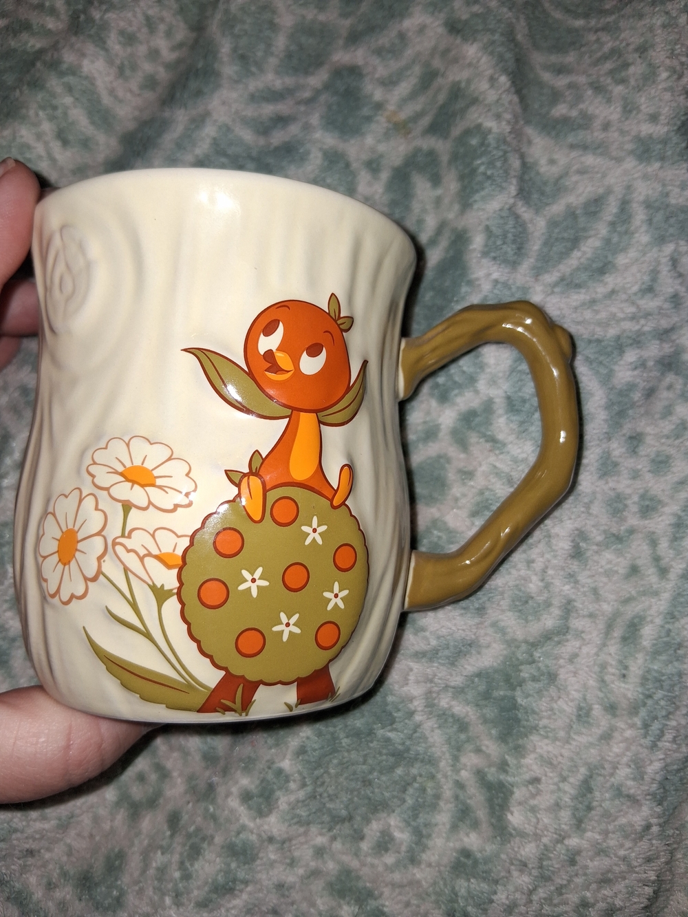 Cute Orange Bird Character Ceramic Mug - Cream & Orange Walt Disney - Picture 2 of 6